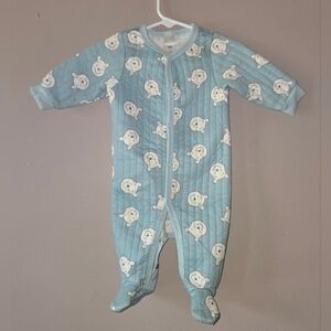 Disney Blue Bear Pattern Kids Footie